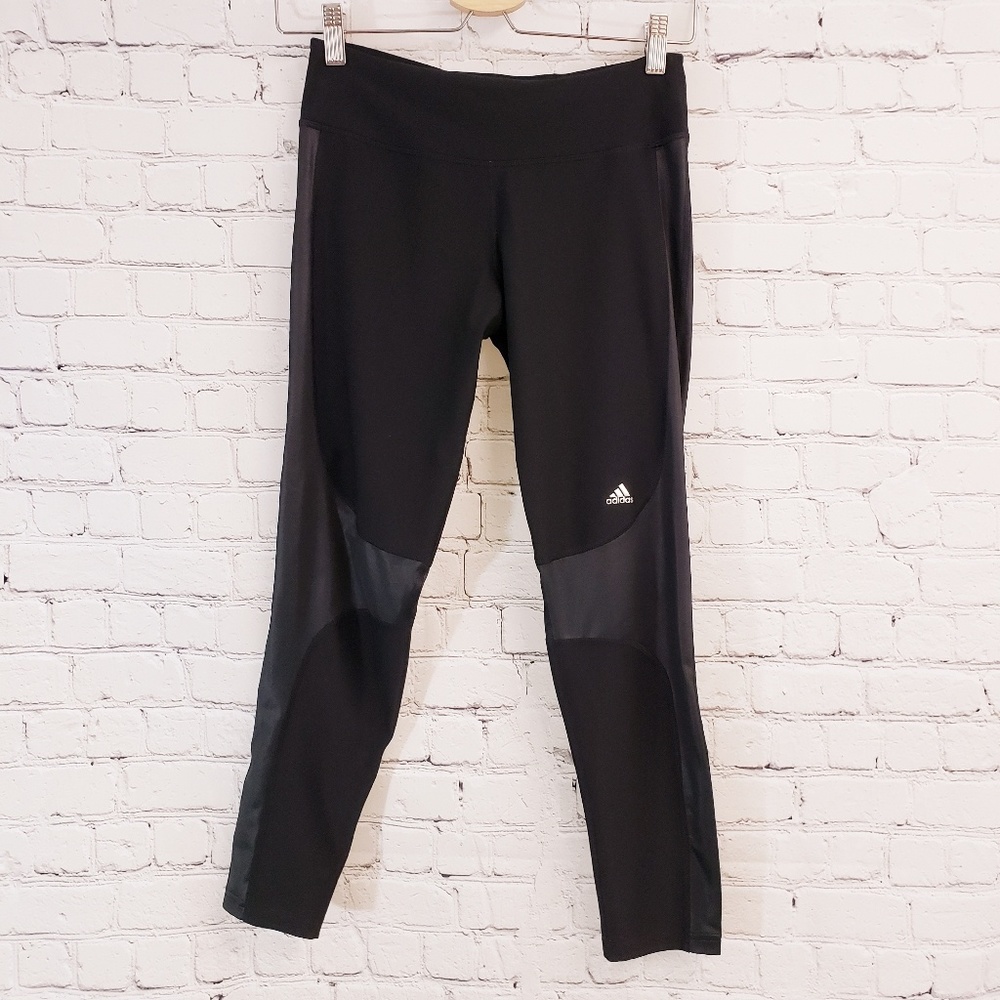 Adidas black cropped leggings.  Size  small
